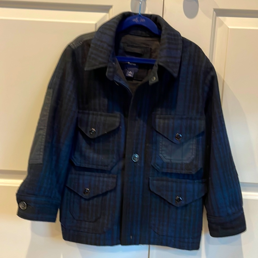 GAP Boys Plaid fleece jacket